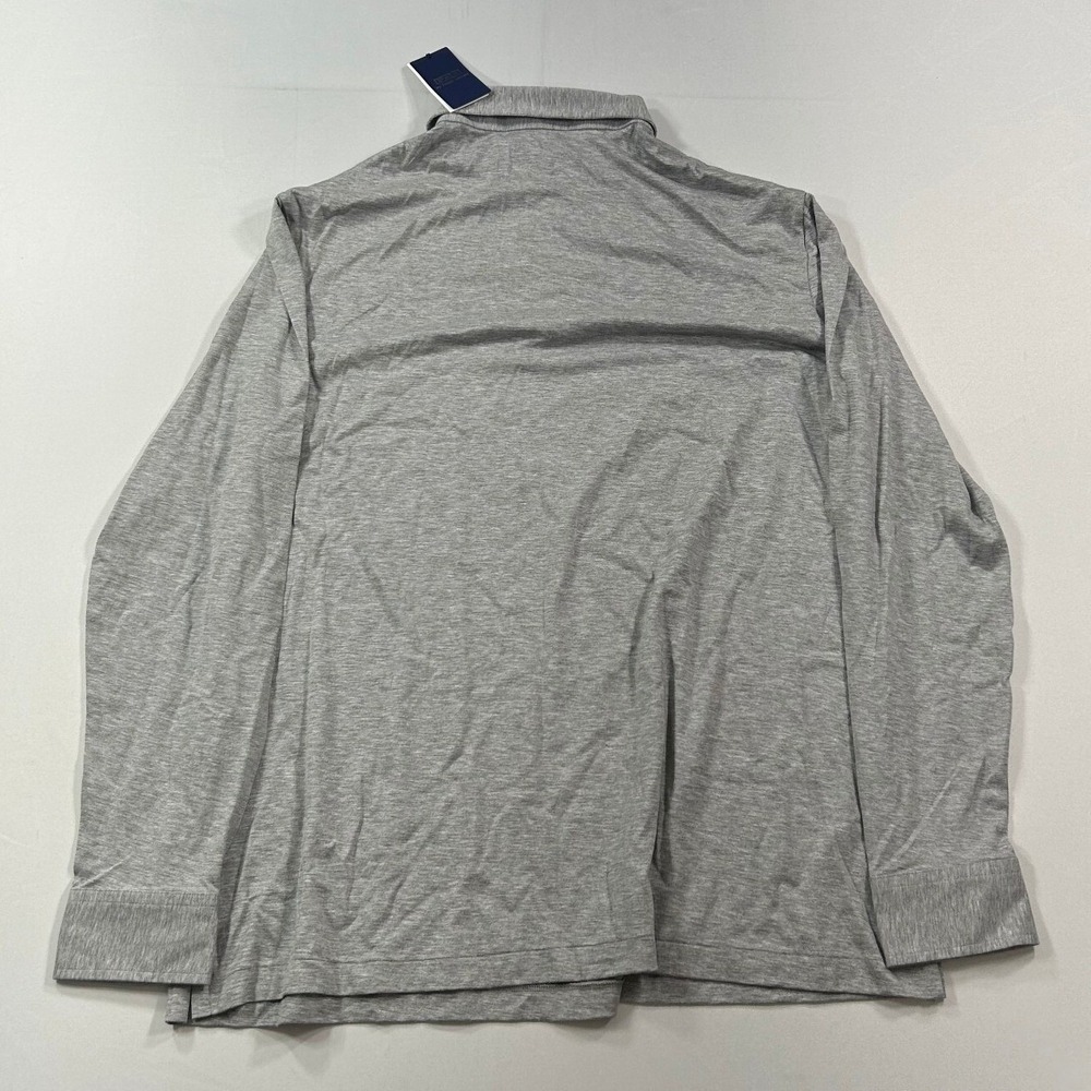 Polo Ralph Lauren Long Sleeve Polo Shirt‎ Mens Large Grey Heather Lisle NEW - Picture 4 of 8